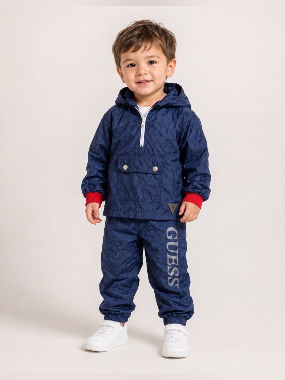 Vintage Baby Guess 1996 Nylon Tracksuit Set USA Toddler Jacket Pants